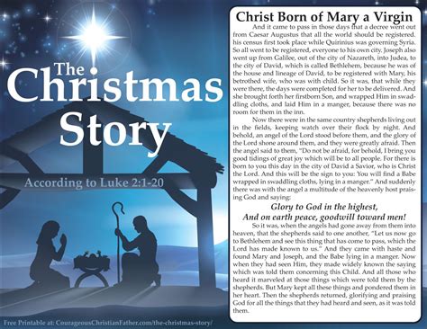 Bible Christmas Story Printable